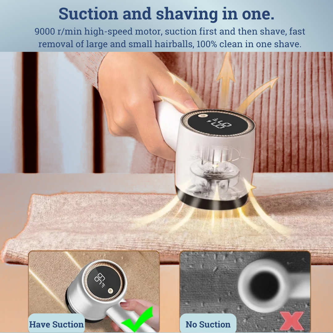 Portable lint & fabric shaver