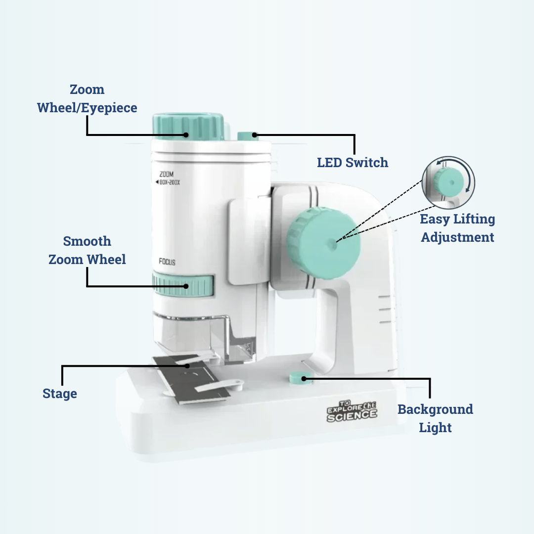 Ergonomic Kids Pocket Microscope