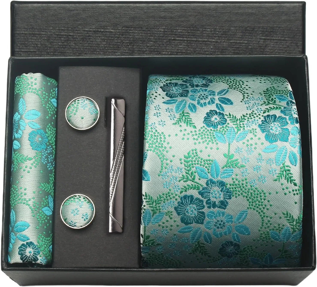 Men’s Floral Tie Set-SmashingFinds