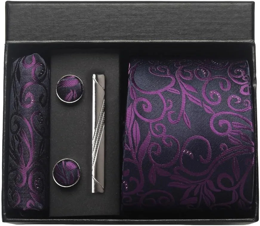 Men’s Floral Tie Set-SmashingFinds
