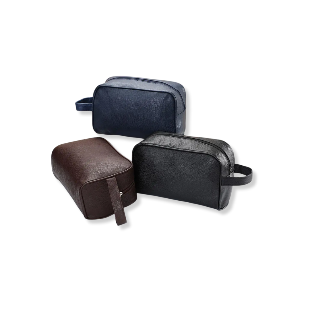 Men’s Leather Toiletry Bag-SmashingFinds