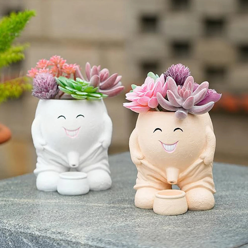 Naughty Boy Peeing Plant Pot-SmashingFinds