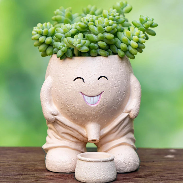 Naughty Boy Peeing Plant Pot-SmashingFinds