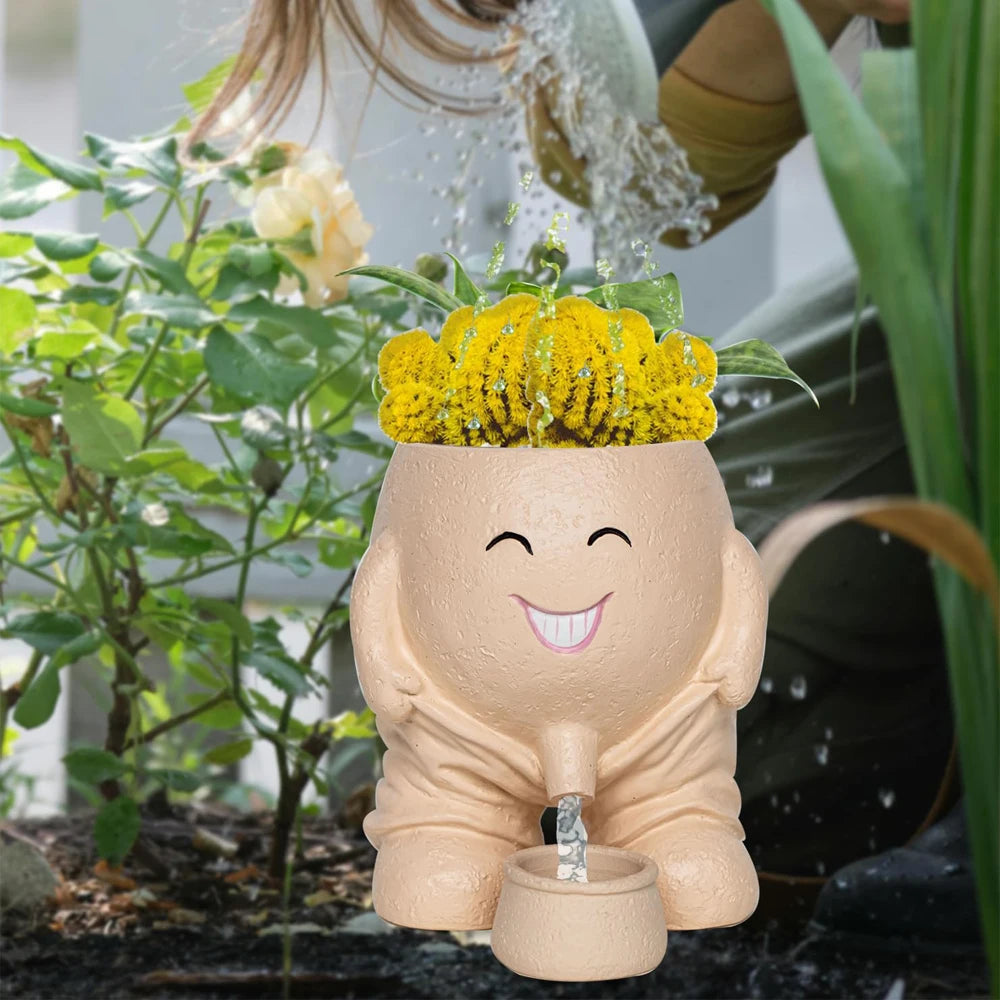 Naughty Boy Peeing Plant Pot-SmashingFinds