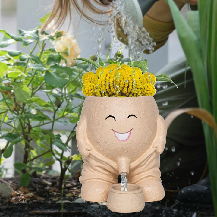 Naughty Boy Peeing Plant Pot-SmashingFinds