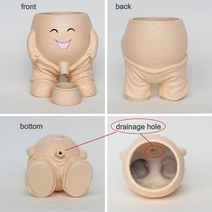 Naughty Boy Peeing Plant Pot-SmashingFinds