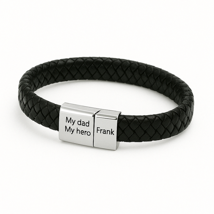 Personalized Men’s Leather Bracelet