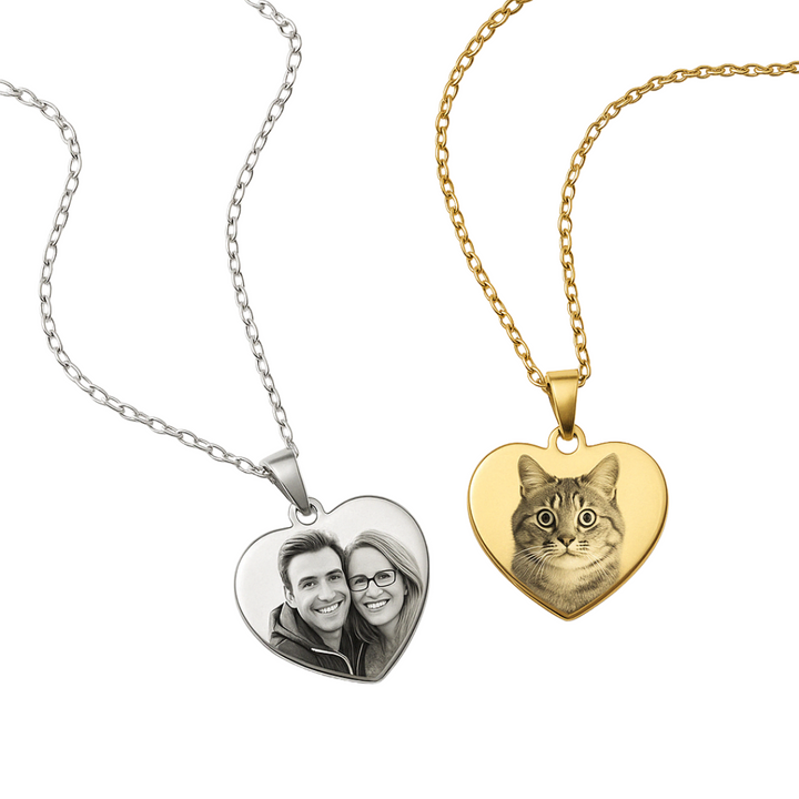 Personalized Photo Heart Necklace