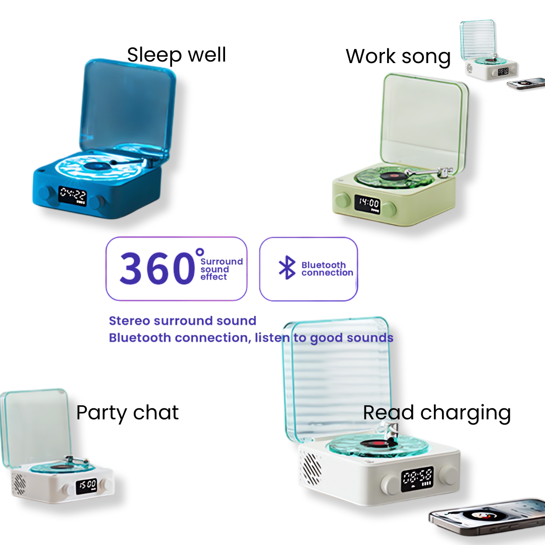 Retro Bluetooth Vinyl Speaker-SmashingFinds