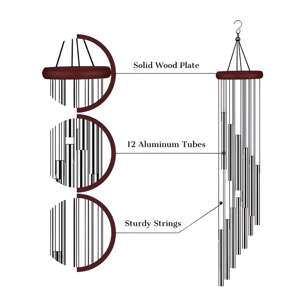Rotating Aluminum Wind Chime-SmashingFinds