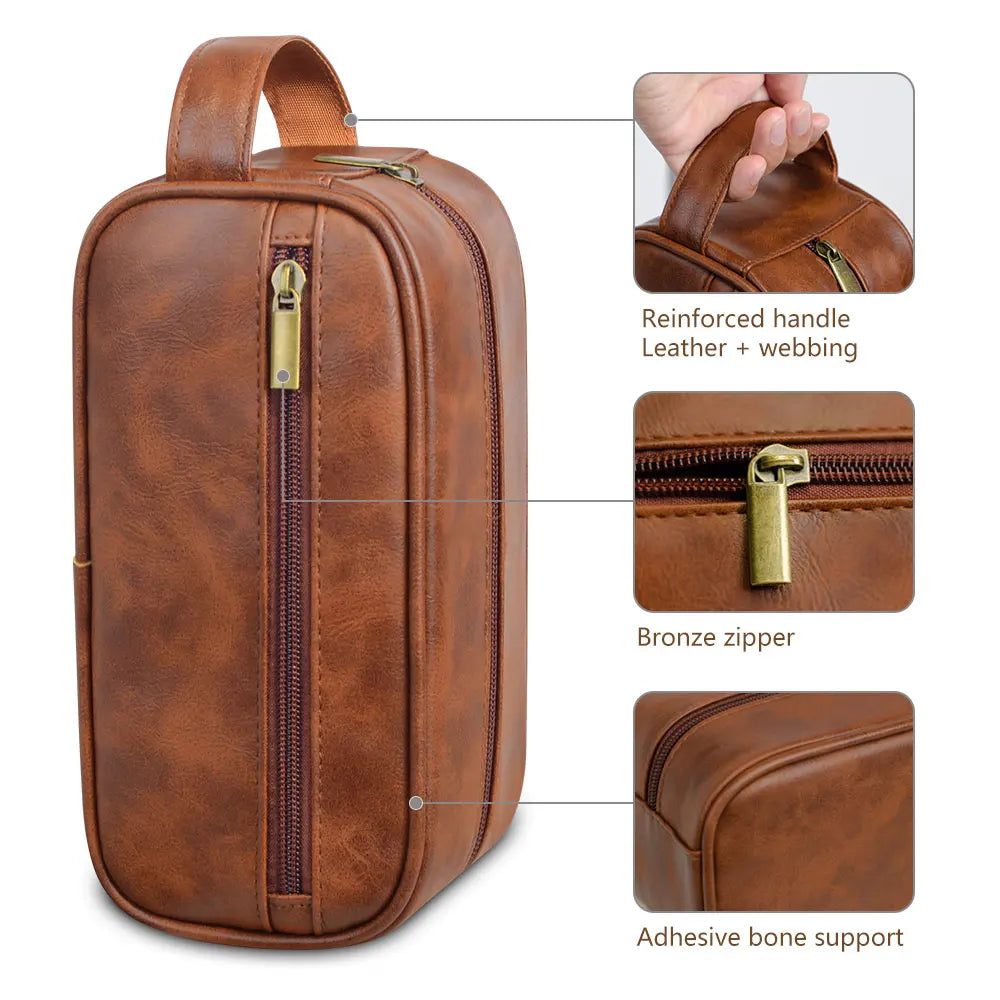 Men's Leather Toiletry Bag