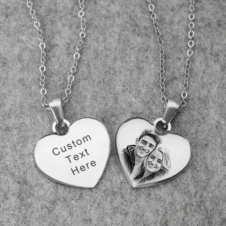 Personalized Photo Heart Necklace