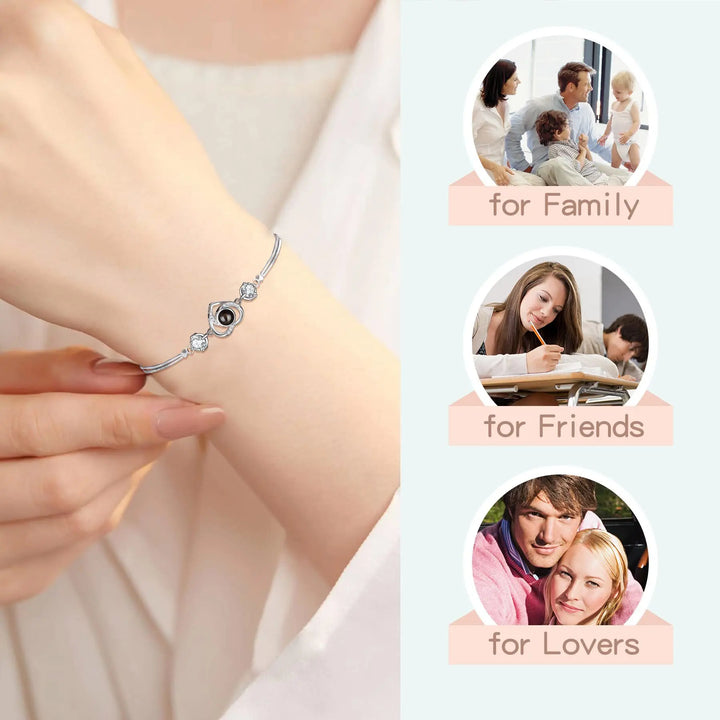 Custom Photo Heart Bracelet