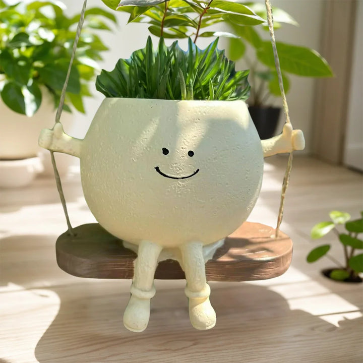 Smile Face Hanging Planter