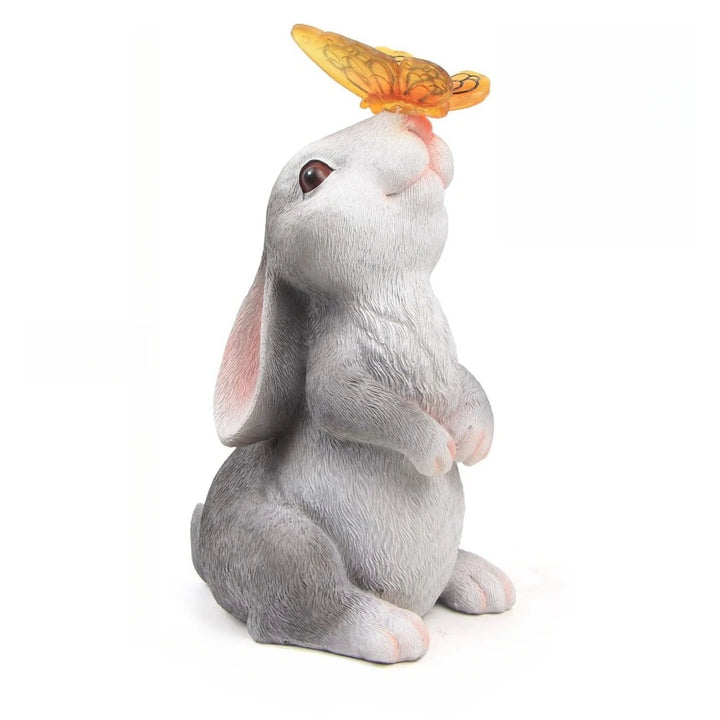 Solar Bunny Garden Statue