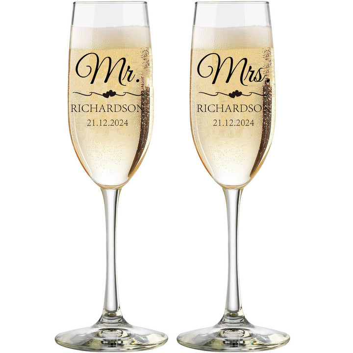 Personalized Wedding Toasting Flutes