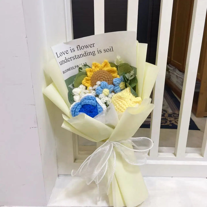Knitted Sunflower Bouquet
