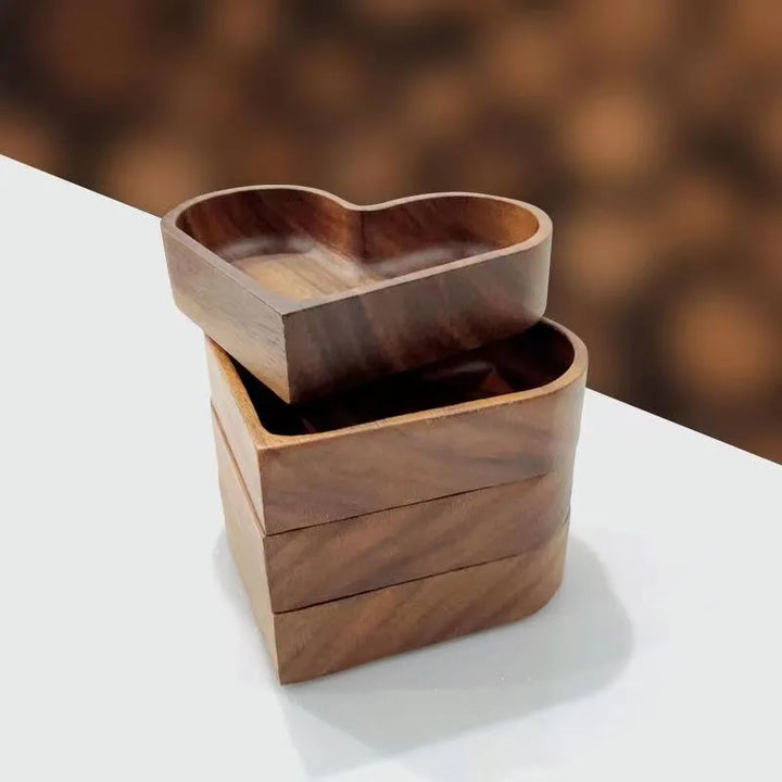 Heart Shaped Wooden Tray