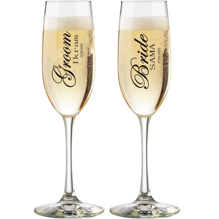 Personalized Wedding Toasting Flutes