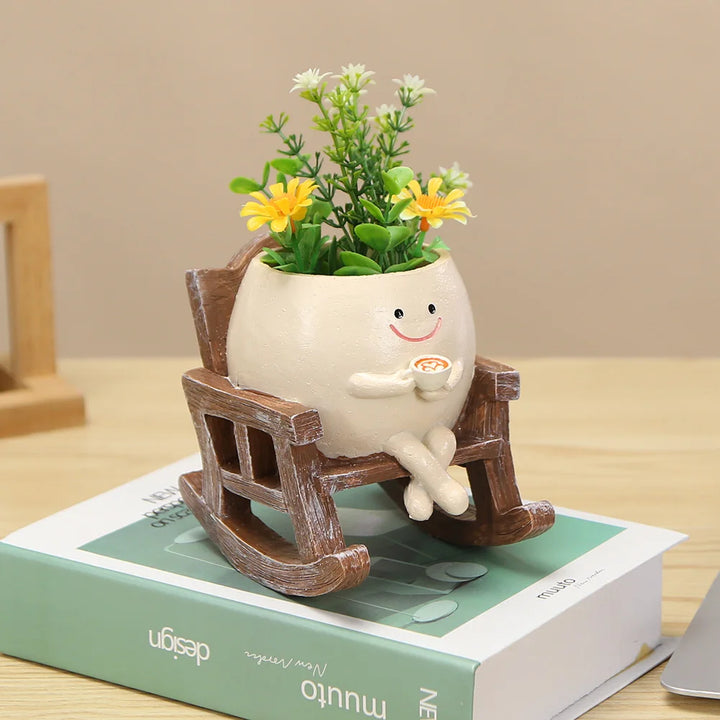 Smile Face Hanging Planter