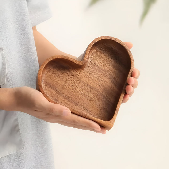 Heart Shaped Wooden Tray