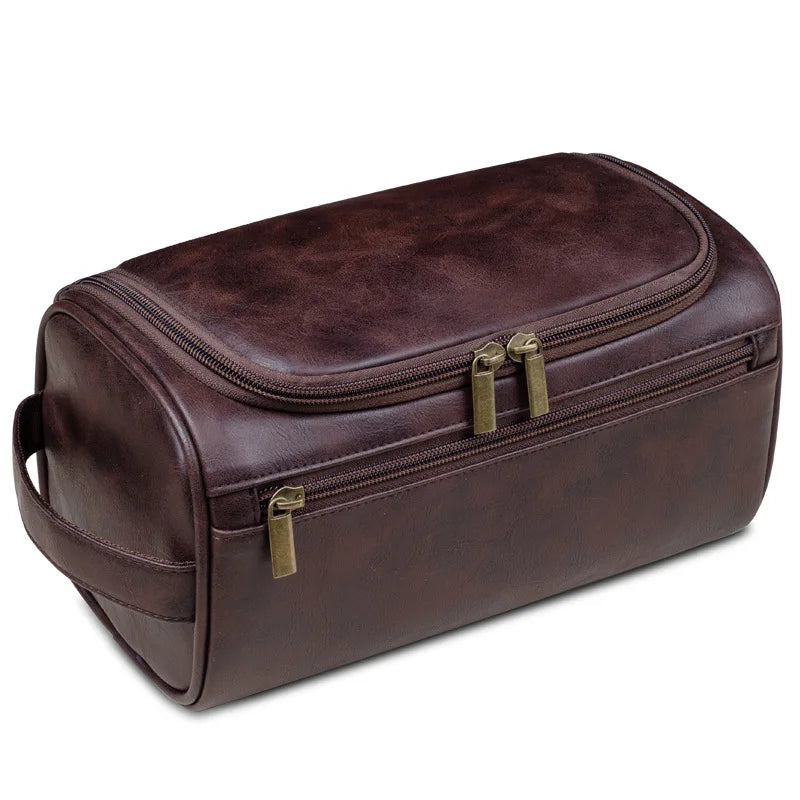 Personalized Leather Toiletry Bag