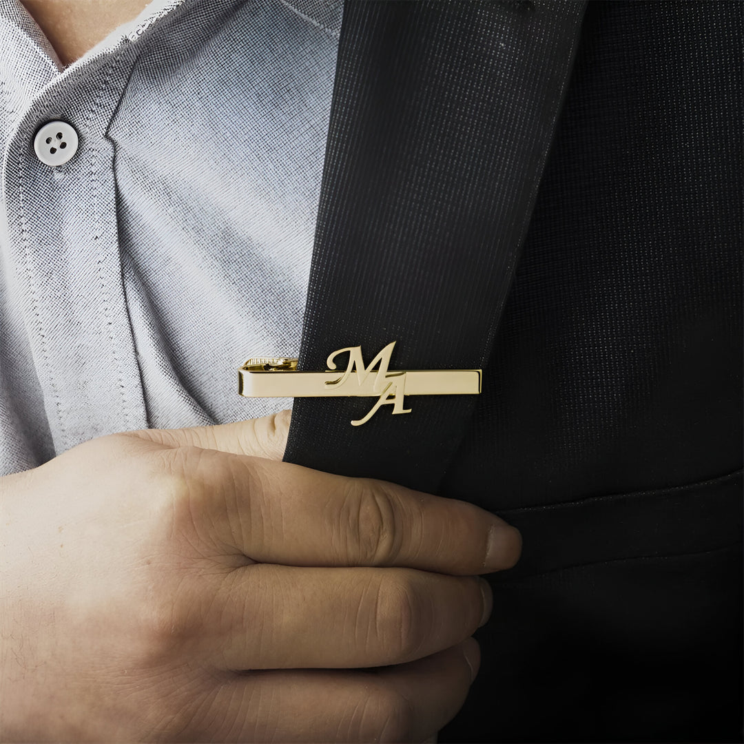 Personalized Initial Tie Clip