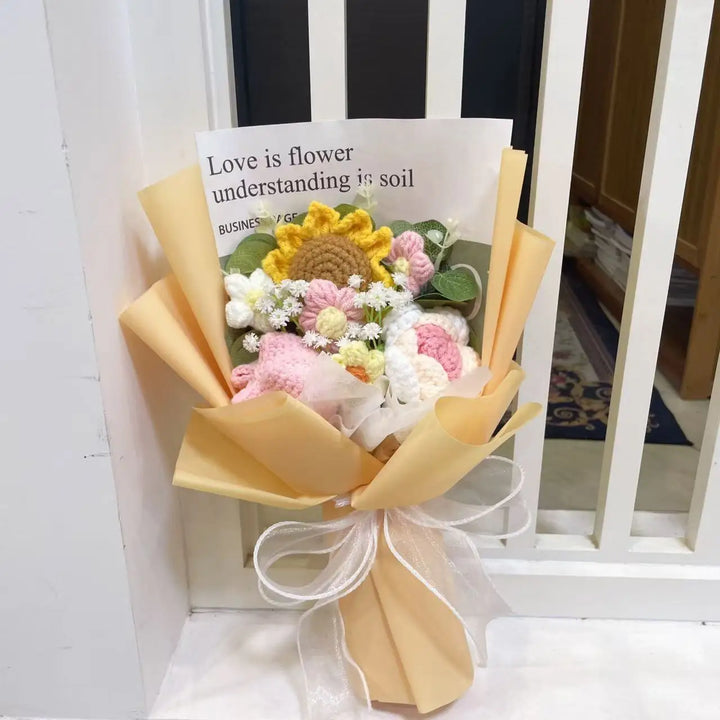 Knitted Sunflower Bouquet