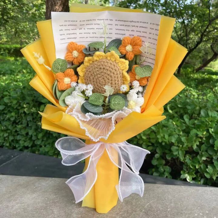 Knitted Sunflower Bouquet