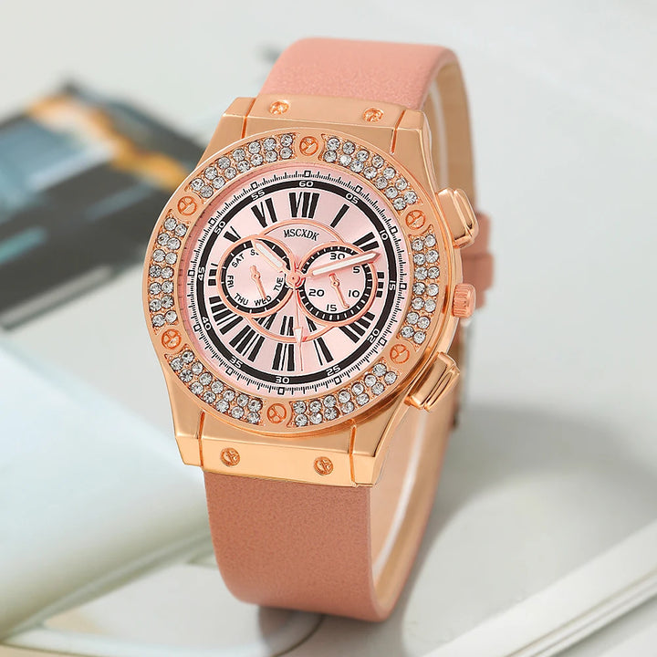 Women’s Leather Watch Set
