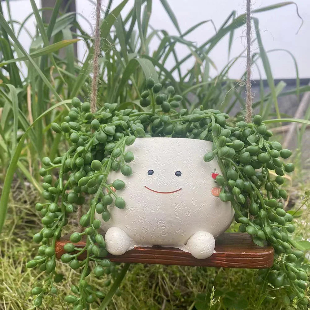 Smile Face Hanging Planter