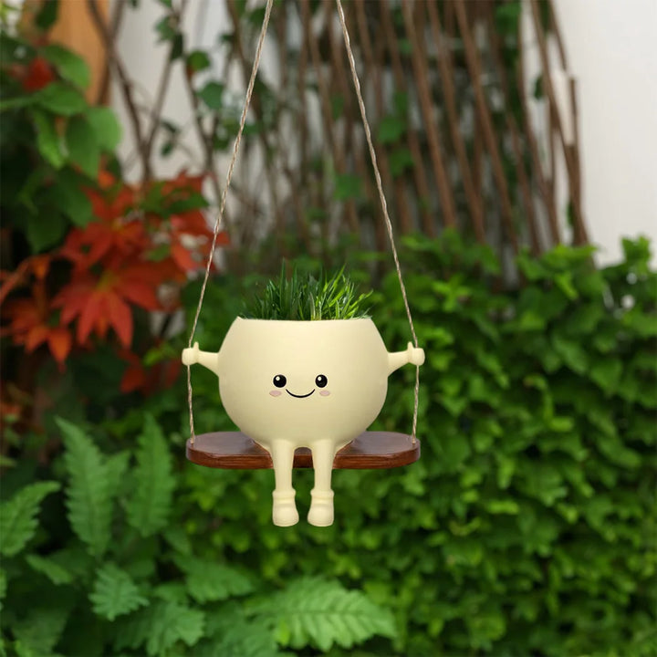 Smile Face Hanging Planter