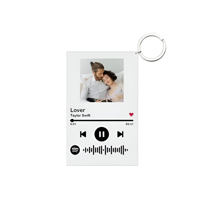Custom Photo Music Keychain