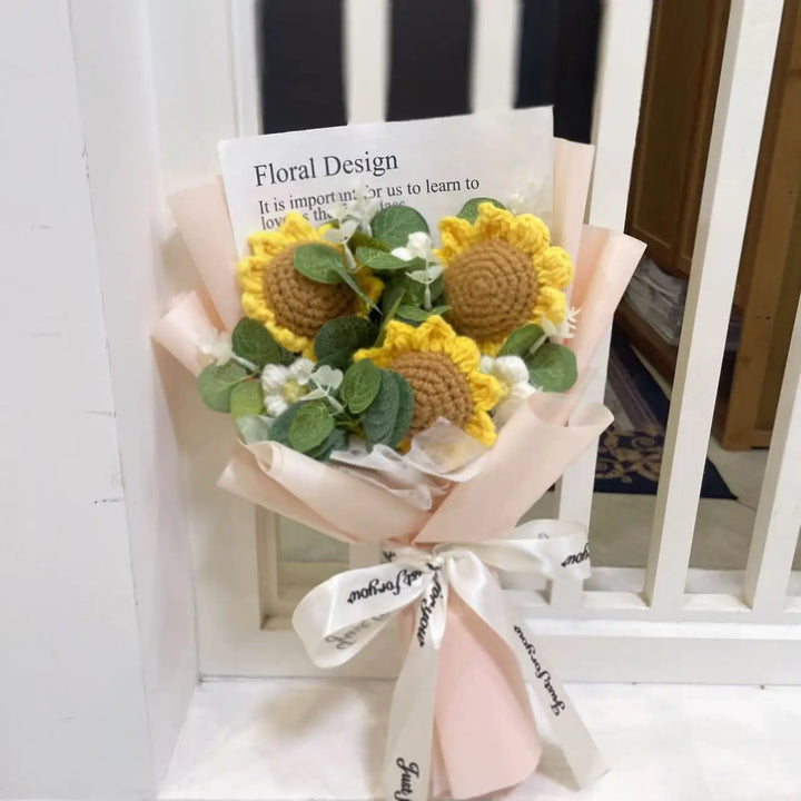Knitted Sunflower Bouquet