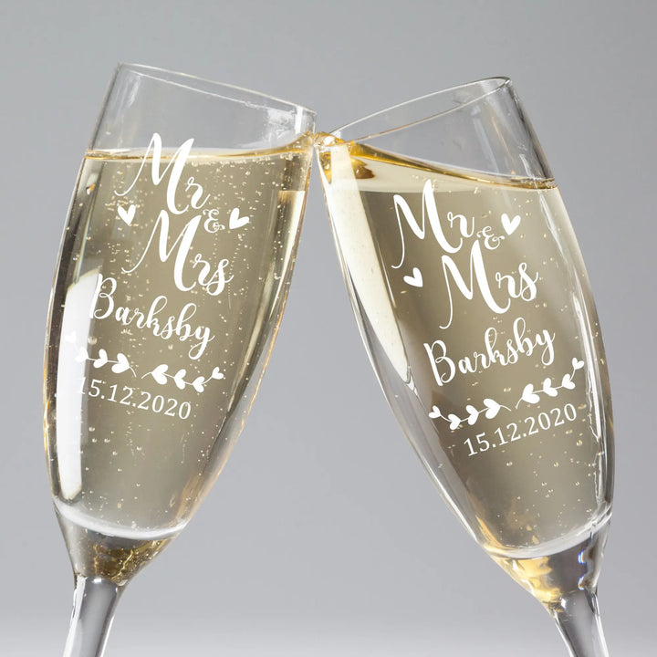Personalized Wedding Toasting Flutes