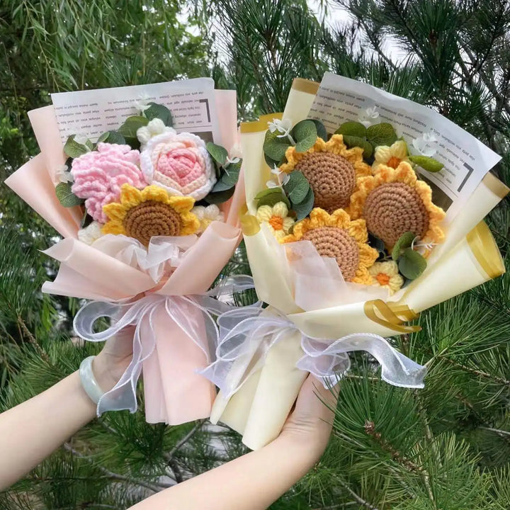Knitted Sunflower Bouquet