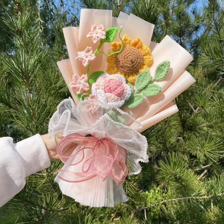 Knitted Sunflower Bouquet