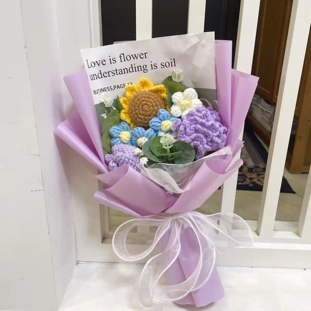 Knitted Sunflower Bouquet