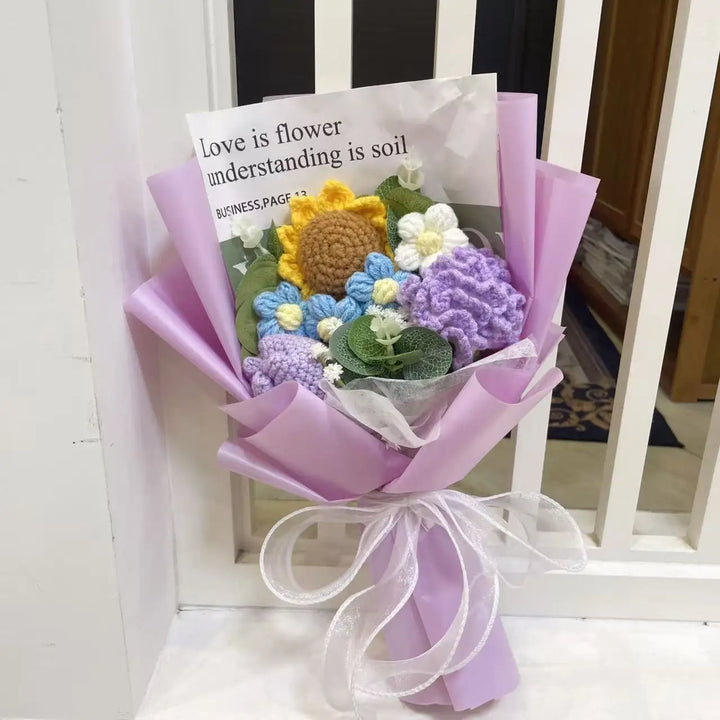 Knitted Sunflower Bouquet