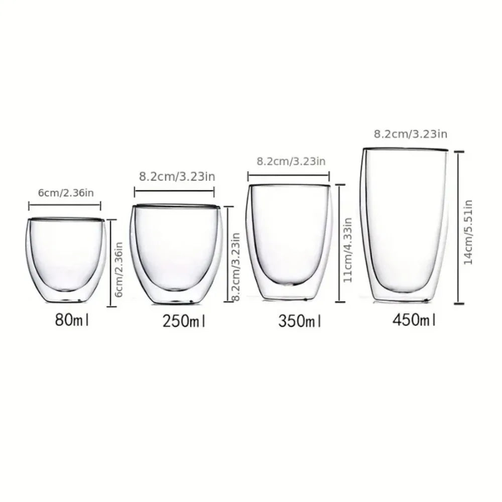 Double-Wall Glass Espresso Cups