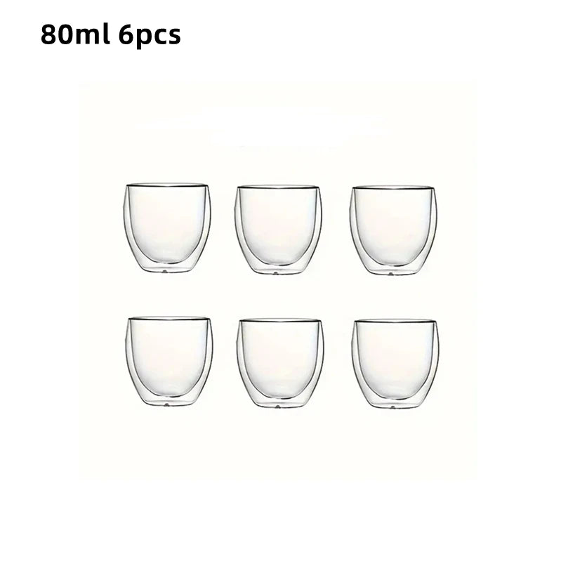 Double-Wall Glass Espresso Cups