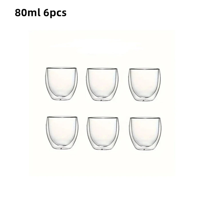 Double-Wall Glass Espresso Cups