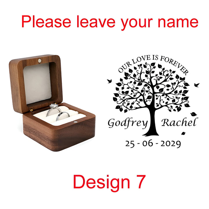 Wooden Ring Box Holder