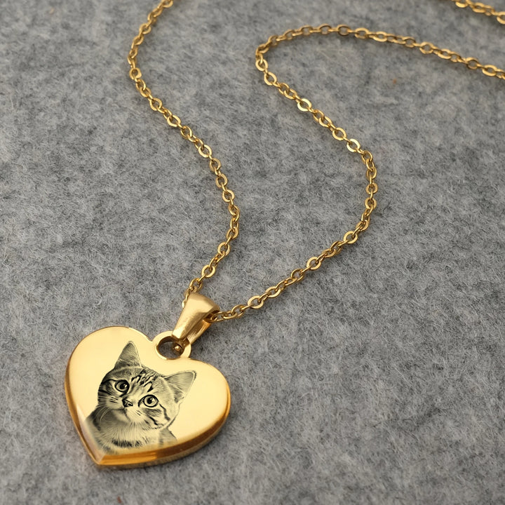 Personalized Photo Heart Necklace