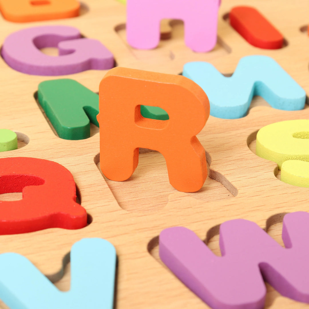 Wooden Alphabet Number Puzzle