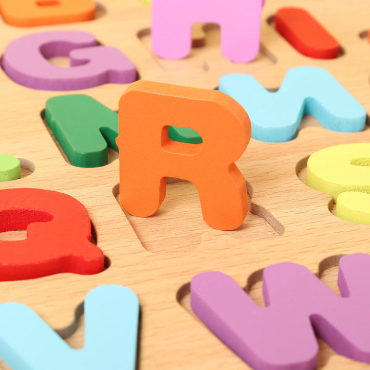 Wooden Alphabet Number Puzzle