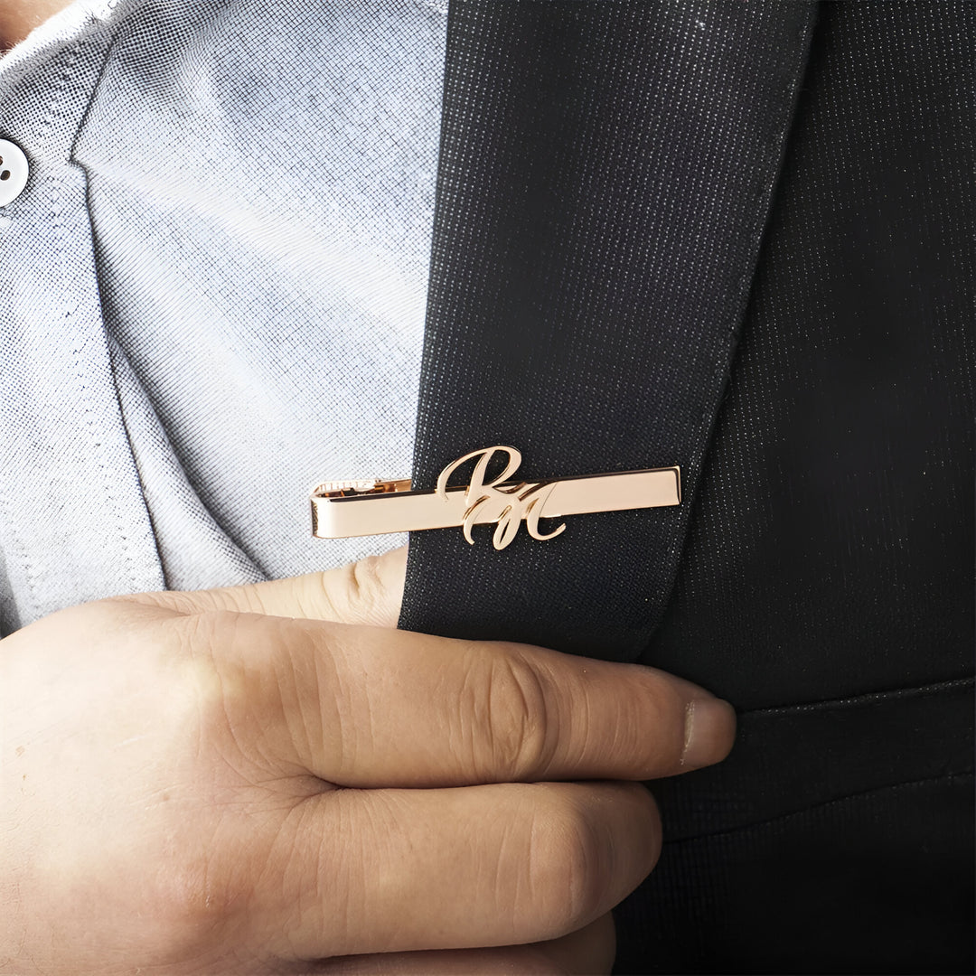 Personalized Initial Tie Clip