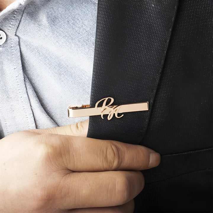 Personalized Initial Tie Clip
