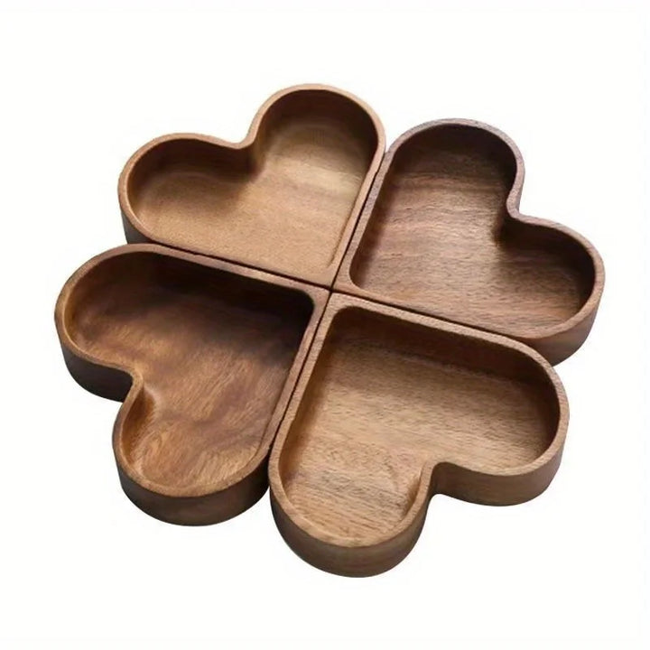 Heart Shaped Wooden Tray