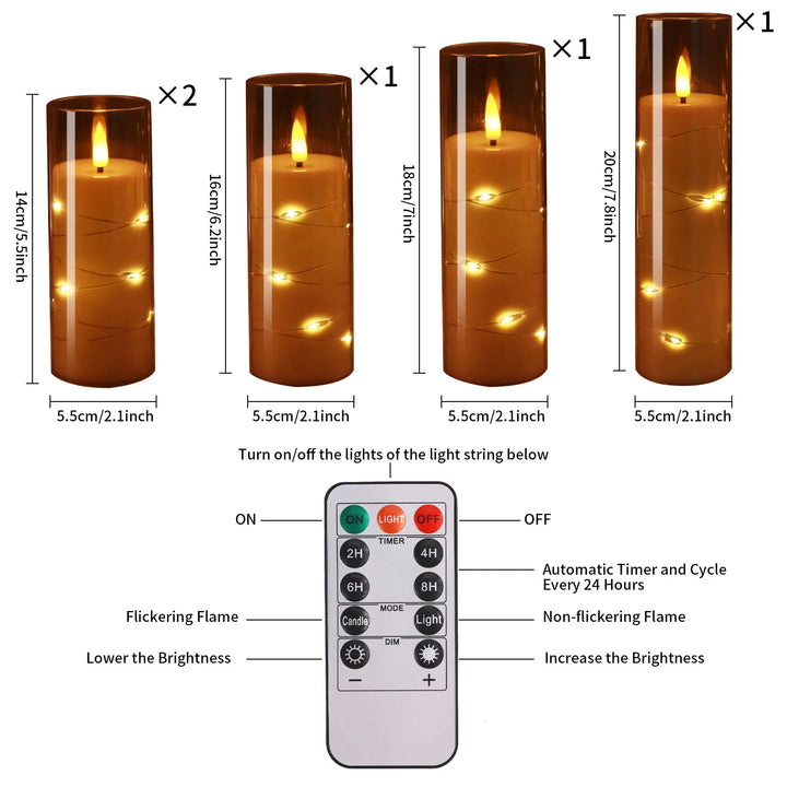 Flameless LED Candles Set